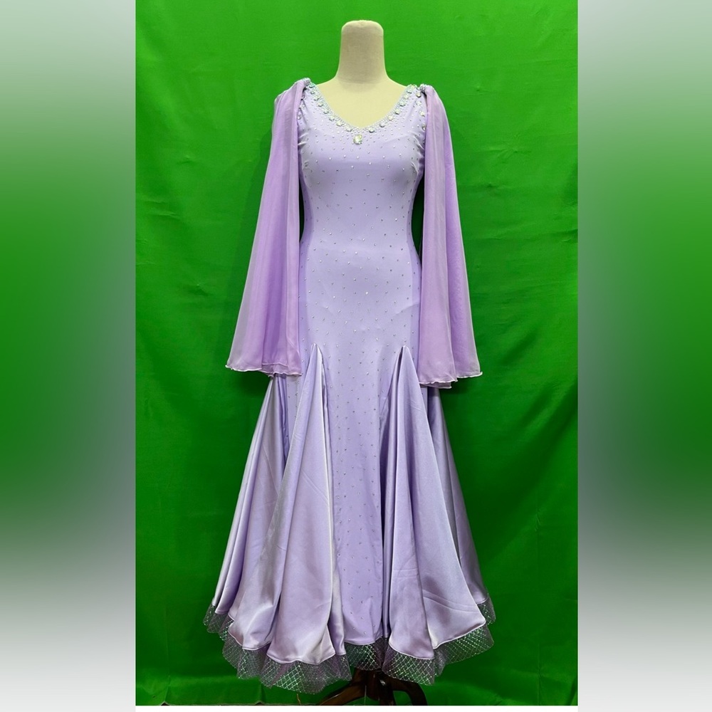 Lilac purple smooth or standard ballroom dress